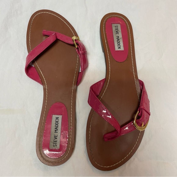 Steve Madden Pink and Brown Slide Sandals‎ - Picture 1 of 6